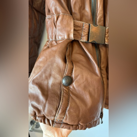 Fontanelli Leather Winter Jacket Women's Sz. Eur 38 - Picture 4 of 11